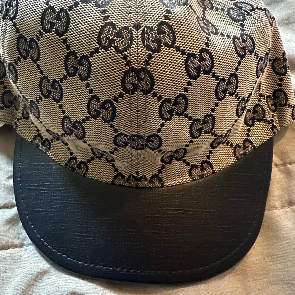 Gucci Tan and Black Designer Hat